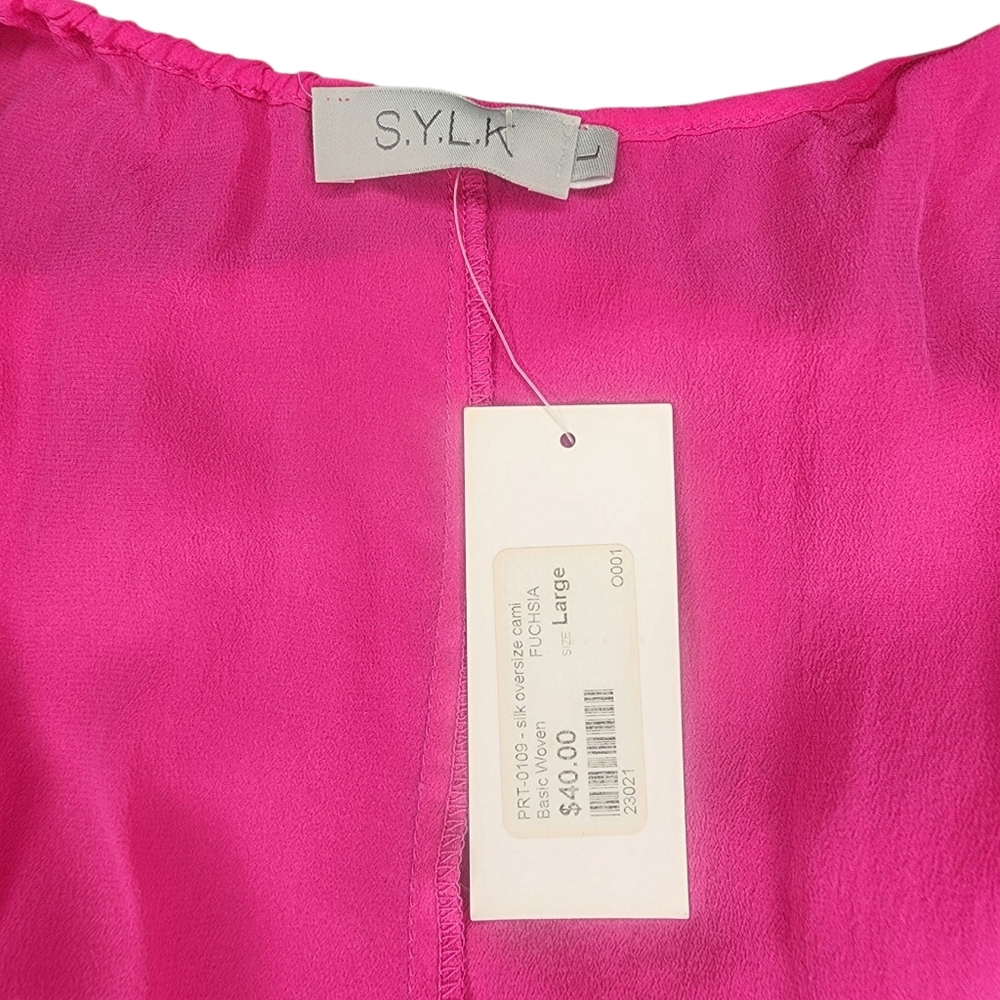 NWT S.Y.L.K. Silk Oversized Cami, Womens Large - Picture 5 of 5